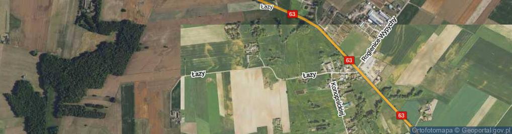 Zdjęcie satelitarne Łazy ul.